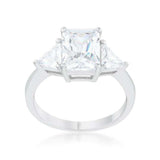 Classic Clear Rhodium Engagement Ring - JGI - Flyclothing LLC