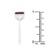 Classic Garnet Rhodium Engagement Ring - JGI - Flyclothing LLC