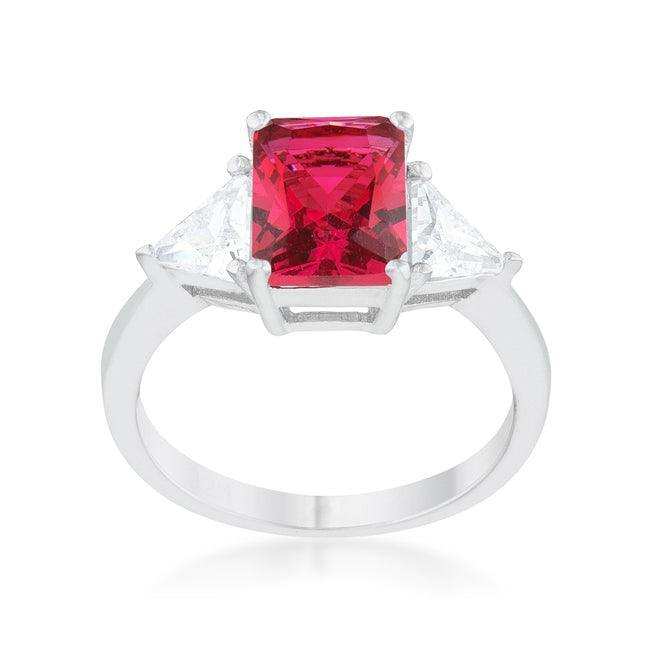 Classic Fuchsia Rhodium Engagement Ring - JGI - Flyclothing LLC