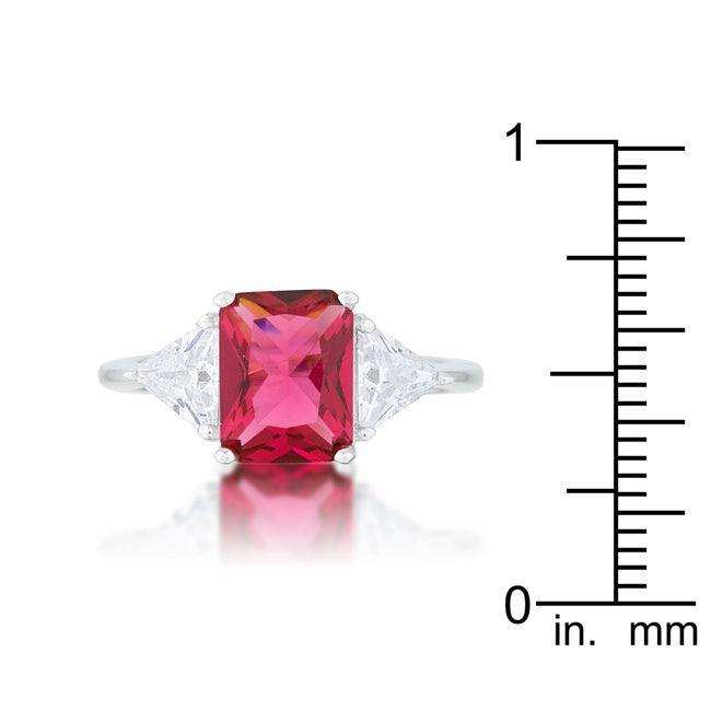 Classic Fuchsia Rhodium Engagement Ring - JGI - Flyclothing LLC