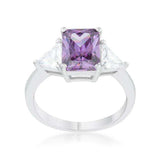 Classic Amethyst Rhodium Engagement Ring - JGI - Flyclothing LLC
