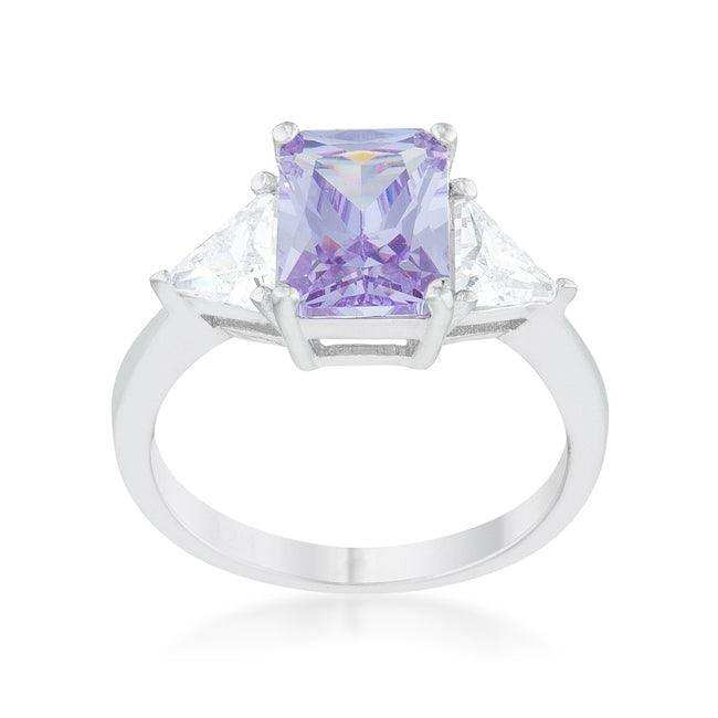Classic Lavender White Gold Rhodium Engagement Ring - JGI - Flyclothing LLC