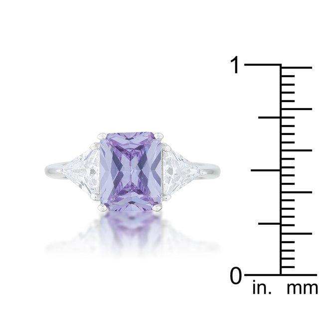 Classic Lavender White Gold Rhodium Engagement Ring - JGI - Flyclothing LLC