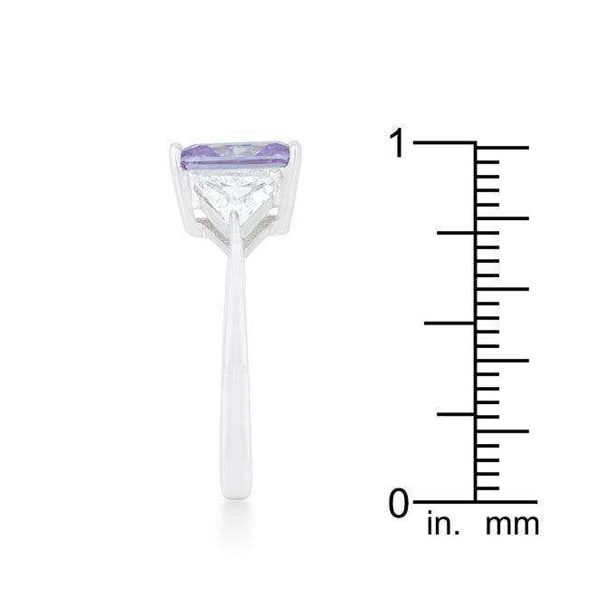 Classic Lavender White Gold Rhodium Engagement Ring - JGI - Flyclothing LLC