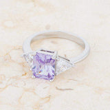 Classic Lavender White Gold Rhodium Engagement Ring - JGI - Flyclothing LLC