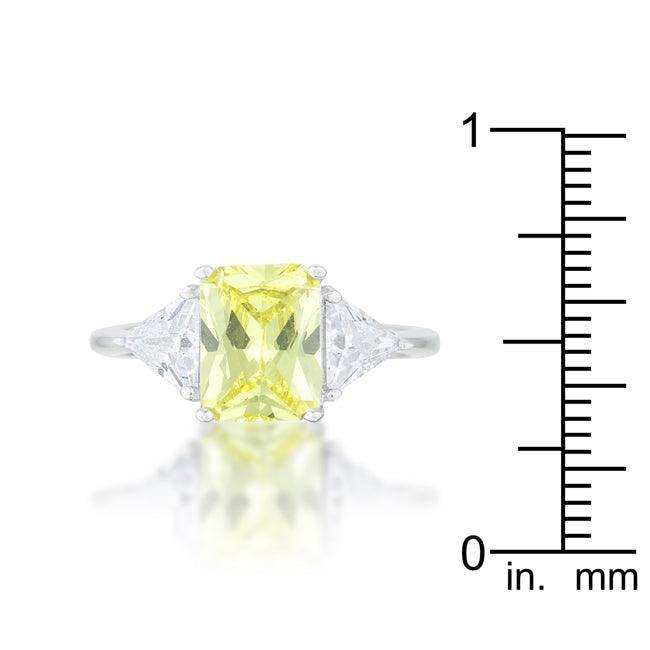 Classic Peridot Rhodium Engagement Ring - JGI - Flyclothing LLC