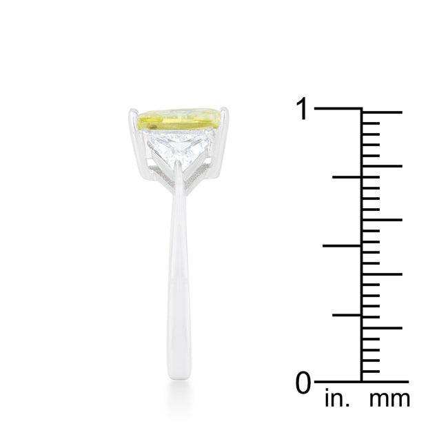 Classic Peridot Rhodium Engagement Ring - JGI - Flyclothing LLC