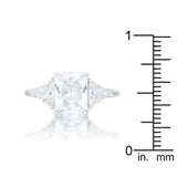 Classic Clear Sterling Silver Engagement Ring - JGI - Flyclothing LLC