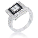 Shira 0.7ct CZ Rhodium Antique Ring - JGI - Flyclothing LLC