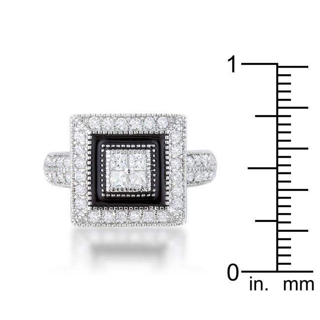 Shira 0.7ct CZ Rhodium Antique Ring - JGI - Flyclothing LLC