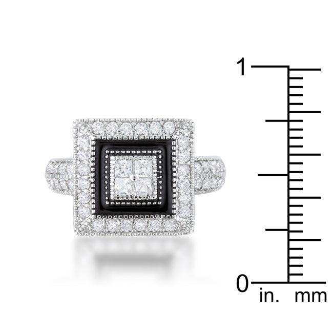 Shira 0.7ct CZ Rhodium Antique Ring - JGI - Flyclothing LLC