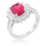 Chrisalee 3ct Aqua CZ Rhodium Classic Ring - JGI - Flyclothing LLC