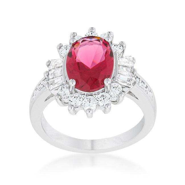 Chrisalee 3ct Aqua CZ Rhodium Classic Ring - JGI - Flyclothing LLC