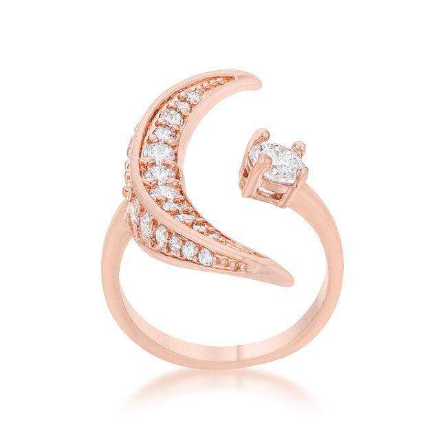 Luna .75ct CZ Rose Gold Delicate Ring - JGI - Flyclothing LLC