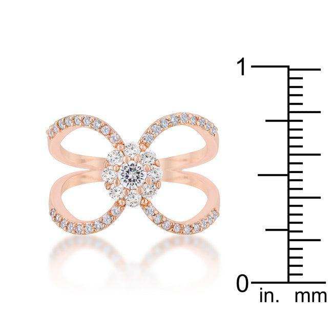 Joyce 0.4ct CZ Rose Gold Delicate Floral Wrap Ring - JGI - Flyclothing LLC