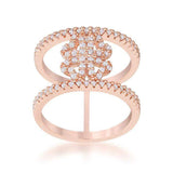 Lauren 0.4ct CZ Rose Gold Delicate Clover Wrap Ring - JGI - Flyclothing LLC