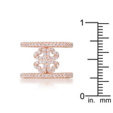 Lauren 0.4ct CZ Rose Gold Delicate Clover Wrap Ring - JGI