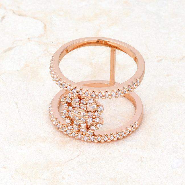 Lauren 0.4ct CZ Rose Gold Delicate Clover Wrap Ring - JGI - Flyclothing LLC