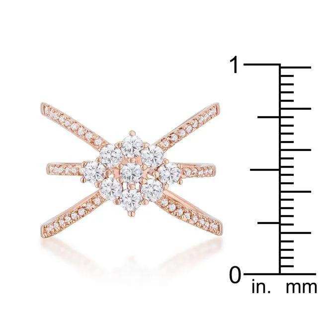 Mindy 0.8ct CZ Rose Gold Delicate Triple Wrap Ring - JGI - Flyclothing LLC