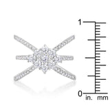 Rhodium Plated Mindy 0.8ct CZ Delicate Triple Wrap Ring - JGI - Flyclothing LLC