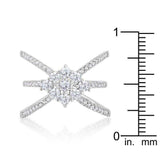 Rhodium Plated Mindy 0.8ct CZ Delicate Triple Wrap Ring - JGI - Flyclothing LLC