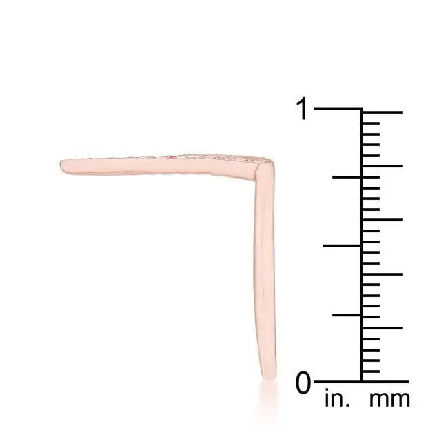 Michelle 0.2ct CZ Rose Gold Delicate V-Shape Ring - JGI - Flyclothing LLC