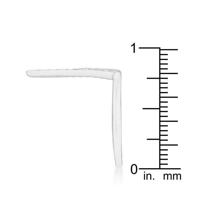 Michelle 0.2ct CZ Rhodium Delicate V-Shape Ring - JGI - Flyclothing LLC