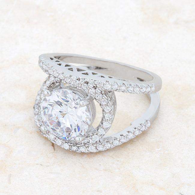 Marcie 3ct CZ Rhodium Contemporary Ring - JGI - Flyclothing LLC