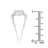 Girana 3ct Clear CZ Rhodium Contemporary Ring - JGI - Flyclothing LLC