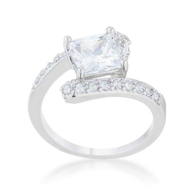 Caroline 2.3ct CZ Rhodium Statement Ring - JGI - Flyclothing LLC