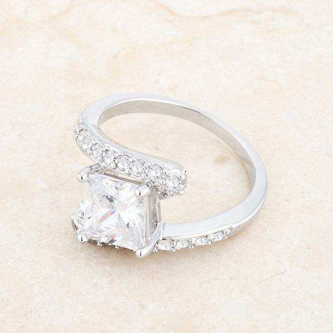 Caroline 2.3ct CZ Rhodium Statement Ring - JGI - Flyclothing LLC