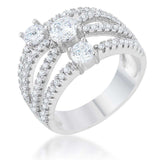 Beatrice 1.8ct CZ Rhodium Statement Ring - JGI - Flyclothing LLC