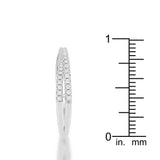 Mara 0.4ct CZ Rhodium Intertwined Simple Ring - JGI - Flyclothing LLC