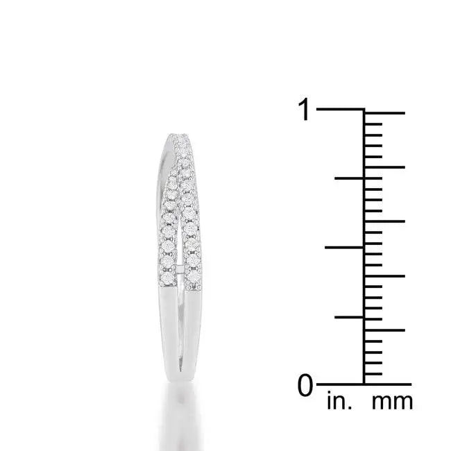 Mara 0.4ct CZ Rhodium Intertwined Simple Ring - JGI - Flyclothing LLC