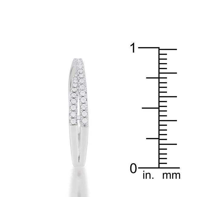 Mara 0.4ct CZ Rhodium Intertwined Simple Ring - JGI - Flyclothing LLC