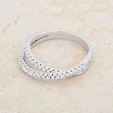 Mara 0.4ct CZ Rhodium Intertwined Simple Ring - JGI - Flyclothing LLC