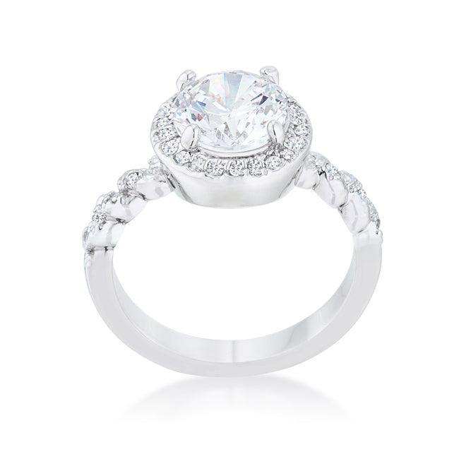 Jordana 2.2ct Clear CZ Rhodium Classic Ring - JGI - Flyclothing LLC