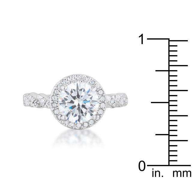Jordana 2.2ct Clear CZ Rhodium Classic Ring - JGI - Flyclothing LLC