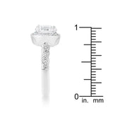 Jordana 2.2ct Clear CZ Rhodium Classic Ring - JGI - Flyclothing LLC
