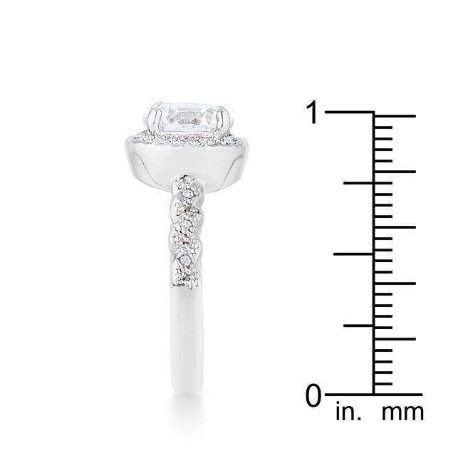 Jordana 2.2ct Clear CZ Rhodium Classic Ring - JGI - Flyclothing LLC