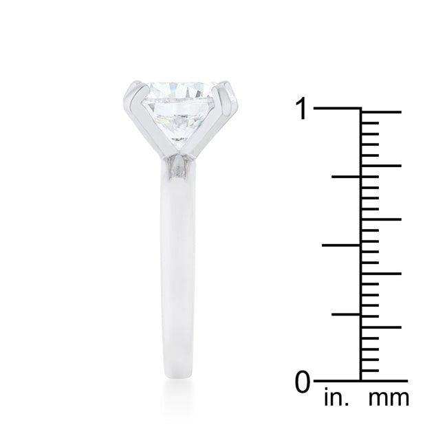 Hanna 4.4ct CZ Rhodium Classic Solitaire Ring - JGI - Flyclothing LLC
