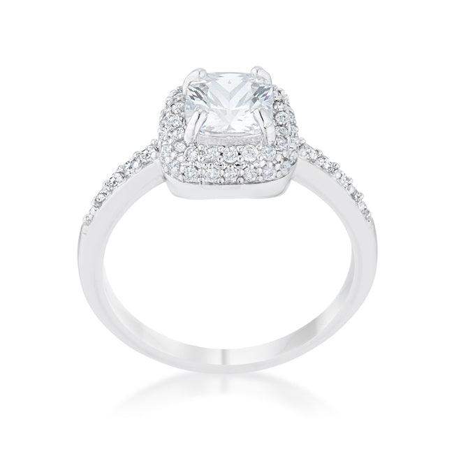 Serena 1.5ct Clear CZ Rhodium Art Deco Ring - JGI - Flyclothing LLC