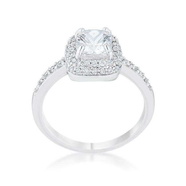 Serena 1.5ct Clear CZ Rhodium Art Deco Ring - JGI - Flyclothing LLC