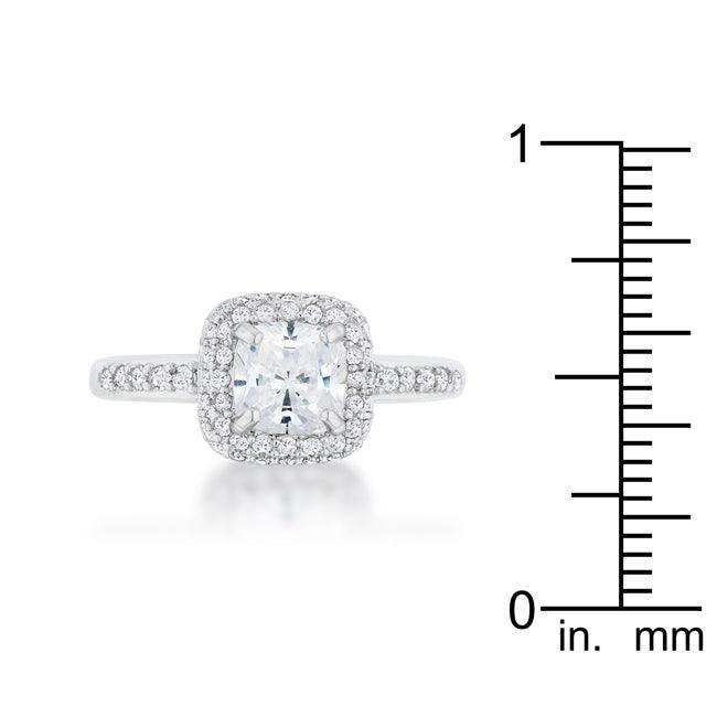 Serena 1.5ct Clear CZ Rhodium Art Deco Ring - JGI - Flyclothing LLC