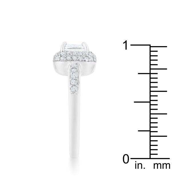 Serena 1.5ct Clear CZ Rhodium Art Deco Ring - JGI - Flyclothing LLC