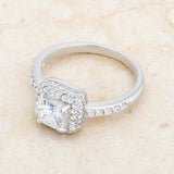 Serena 1.5ct Clear CZ Rhodium Art Deco Ring - JGI - Flyclothing LLC