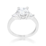 Shonda 1.8ct Clear CZ Rhodium Cushion Classic Statement Ring - JGI - Flyclothing LLC