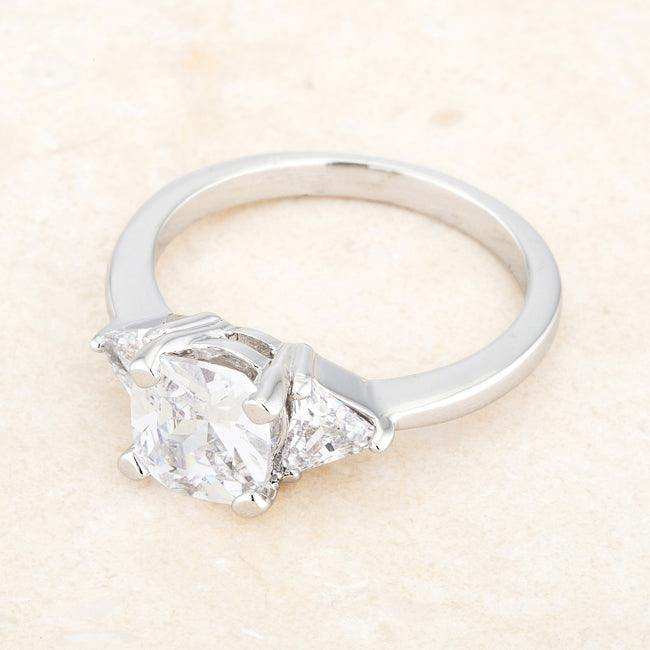 Shonda 1.8ct Clear CZ Rhodium Cushion Classic Statement Ring - JGI - Flyclothing LLC