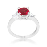 Shonda 1.8ct Garnet CZ Rhodium Cushion Classic Statement Ring - JGI - Flyclothing LLC