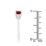 Shonda 1.8ct Garnet CZ Rhodium Cushion Classic Statement Ring - JGI - Flyclothing LLC